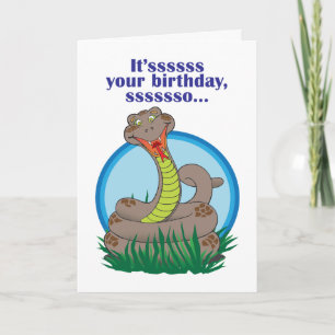 Snake Birthday Kort