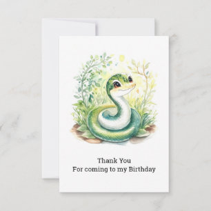 Snake Birthday Tack Kort