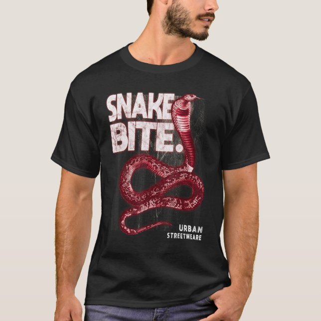 Snake Bita Urban Streetwear T Shirt (Framsida)