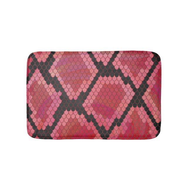 Snake Black and Red Print Badrumsmatta (Framsidan)