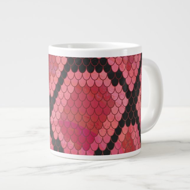 Snake Black and Red Print Jumbo Mugg (Framsida höger)