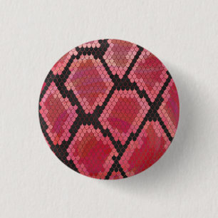 Snake Black and Red Print Knapp
