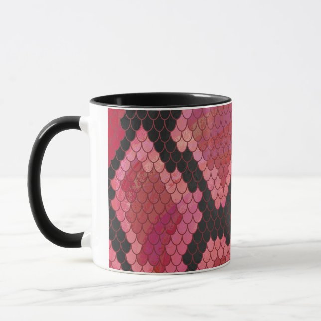 Snake Black and Red Print Mugg (Vänster)