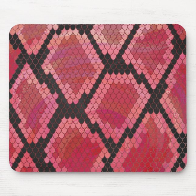 Snake Black and Red Print Musmatta (Framsidan)