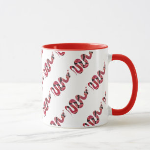 Snake Black och Red Silhouettes Mugg