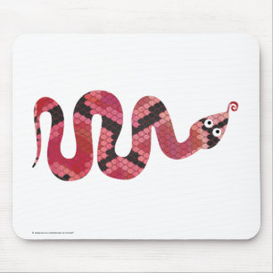 Snake Black och Red Silhouettes Musmatta