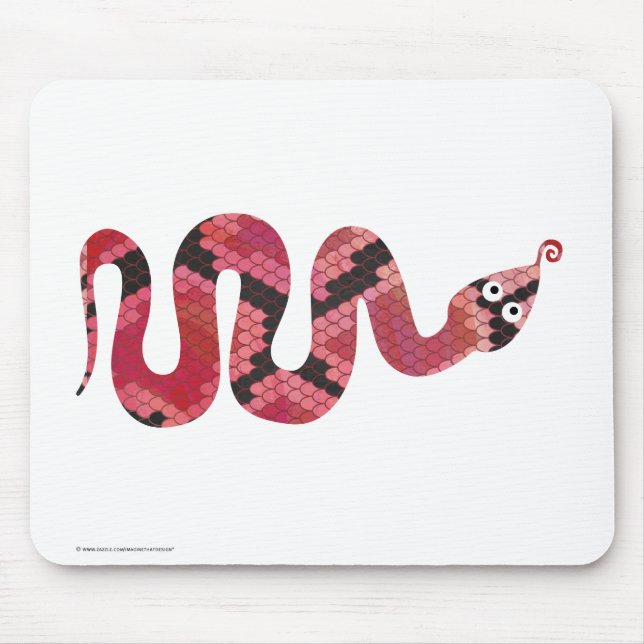 Snake Black och Red Silhouettes Musmatta (Framsidan)