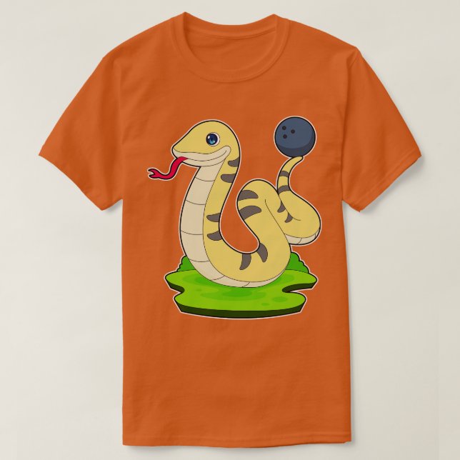 Snake Bowling Bowling ball T Shirt (Design framsida)