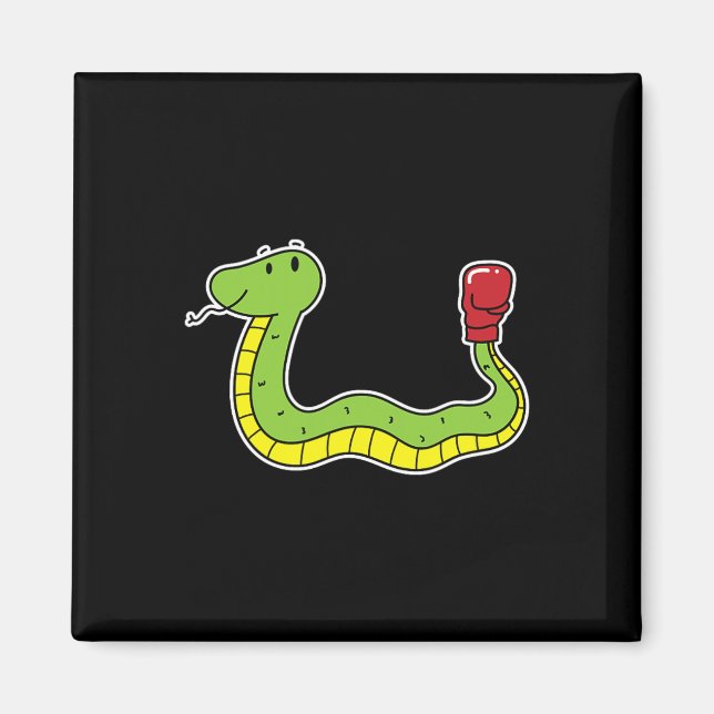 Snake Boxing (orm startar) Magnet (Framsidan)