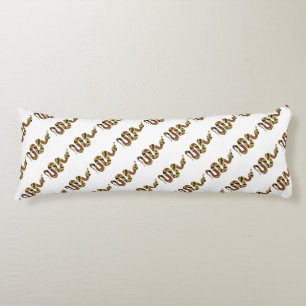 Snake Brown och Guld Silhouette Kroppskudde