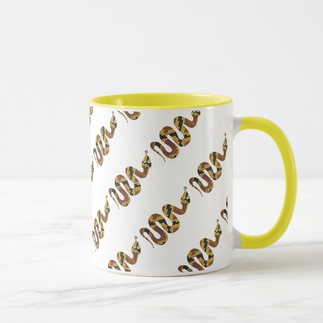 Snake Brown och Guld Silhouette Mugg (Höger)