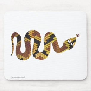 Snake Brown och Guld Silhouette Musmatta