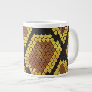 Snake Brown och Guld Skriv ut Jumbo Mugg