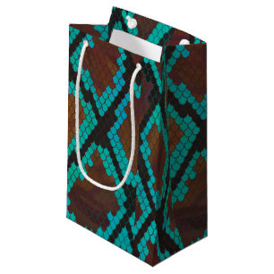 Snake Brown och Teal Print