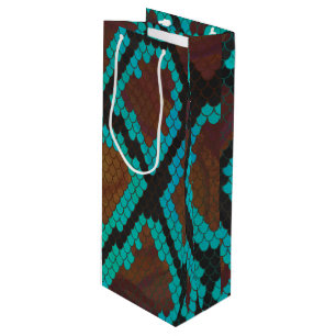Snake Brown och Teal Print