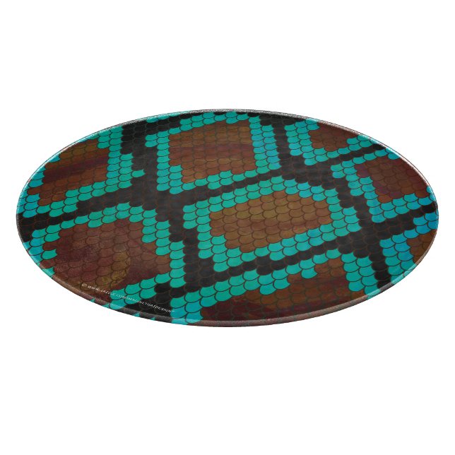 Snake Brown och Teal Print (Hörn)