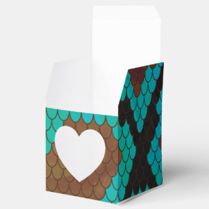 Snake Brown och Teal Print Presentaskar