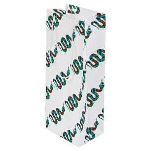 Snake Brown och Teal Print Silhouette