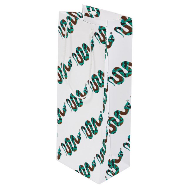 Snake Brown och Teal Print Silhouette (Framsidan Vinklad)