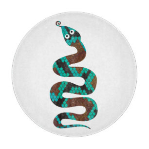 Snake Brown och Teal Print Silhouette