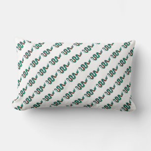 Snake Brown och Teal Print Silhouette Lumbarkudde