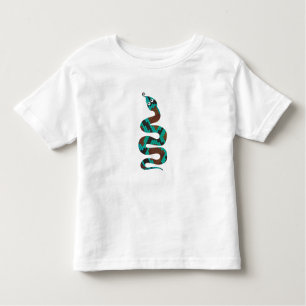 Snake Brown och Teal Print Silhouette Tee