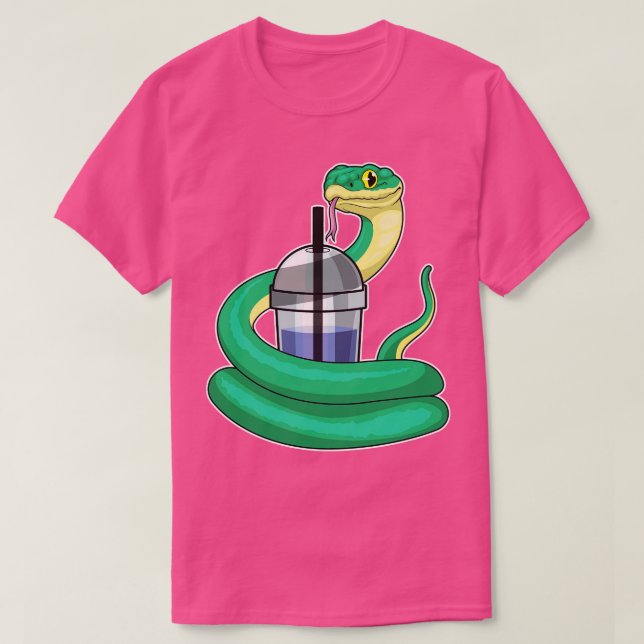 Snake Bubble tea T Shirt (Design framsida)