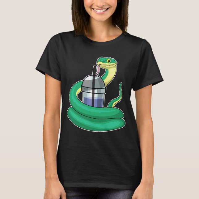 Snake Bubble tea T Shirt (Framsida)