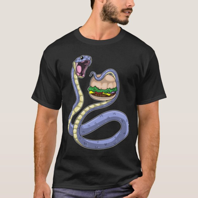 Snake Burger T Shirt (Framsida)
