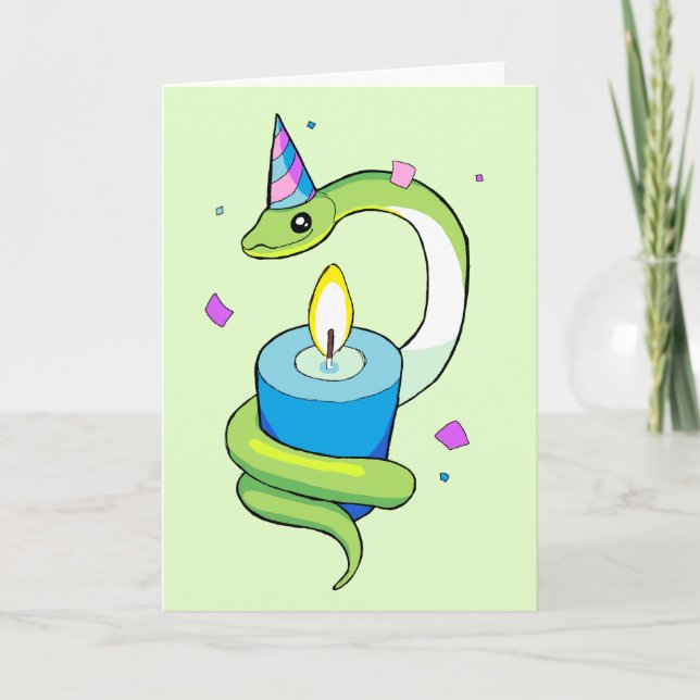 Snake Card för grattis på födelsedagen Kort (Framsida)