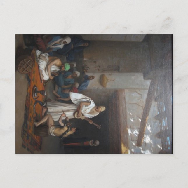 Snake Charmer av Jean-Leon Gerome Vykort (Framsida)