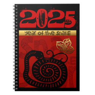 Snake Chinese anpassningsbar nyår Zodiac Birthday Anteckningsbok