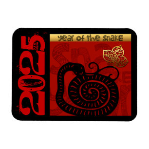 Snake Chinese anpassningsbar nyår Zodiac Birthday Magnet