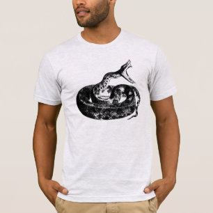 Snake, Cobra Manar Black och Grått Shirt Tee Shirt