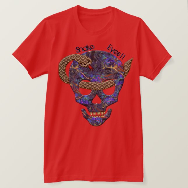 Snake Coiled Around Skull Thru Öga - Personlig Tröja (Design framsida)
