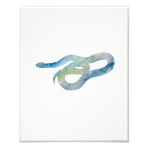 Snake Colorful Watercolor Fototryck