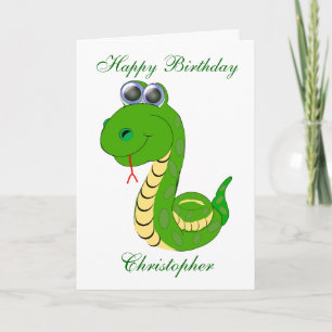 Snake Design Birday Card Kort
