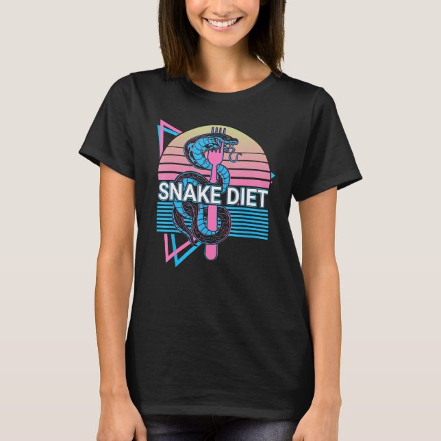 Snake Diet Snake Lover Retro T Shirt (Framsida)