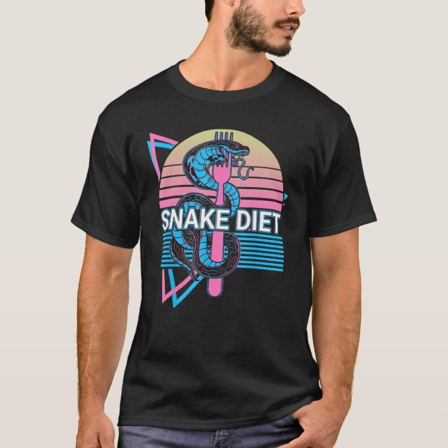 Snake Diet Snake Lover Retro T Shirt (Framsida)