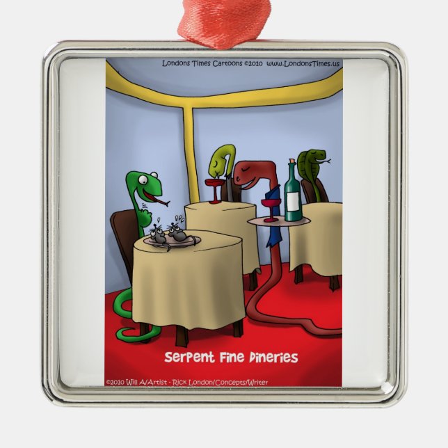 Snake Dineries Funny jul Ornaments Julgransprydnad Metall (Framsidan)