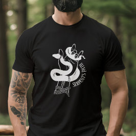 Snake & Djävulen Horns Hand Serpents Väg Luciferia T Shirt