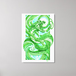 Snake Dotwork Hebi Canvastryck