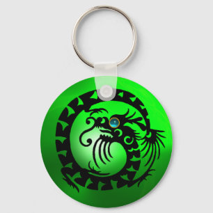 SNAKE DRAGON,black,blue aquamarine,emerald grönt Nyckelring