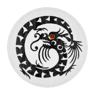 SNAKE DRAGON, Black,White,Red Ruby