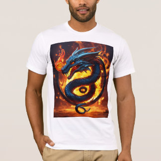 Snake Dragon Fireball T-Shirt - 3D Esport
