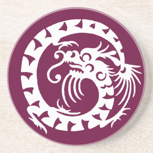 SNAKE DRAGON , lila och vitt Underlägg (Framsidan)