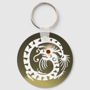 SNAKE DRAGON,vit,röd ruby,grått agate Nyckelring