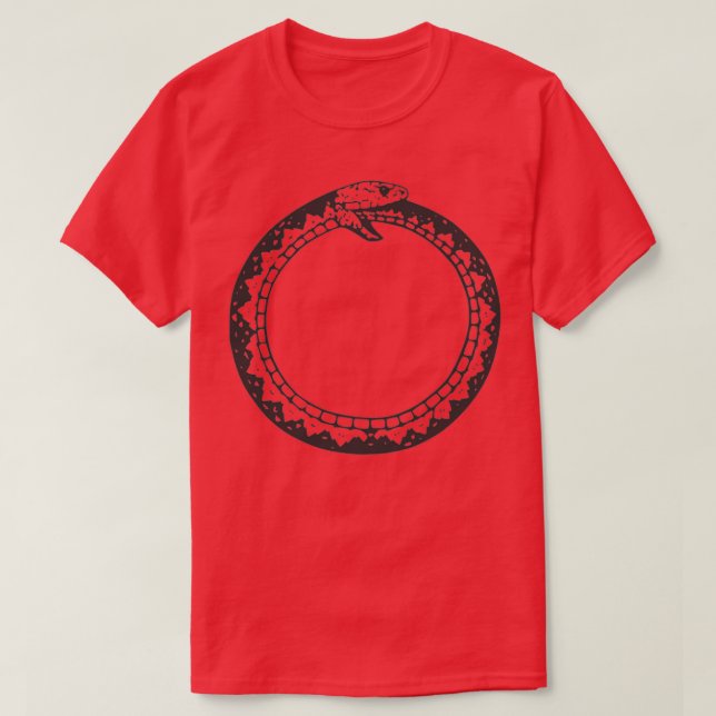 Snake eating its own tail  (2)  t shirt (Design framsida)
