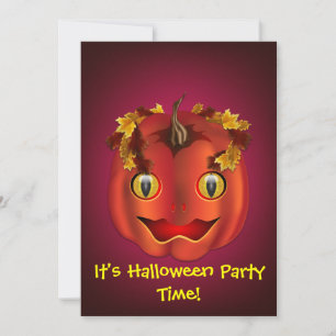 Snake-Eyed Jack-O-Lantern Halloween Inbjudningar