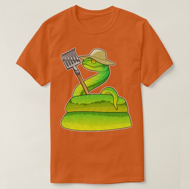 Snake Farmer Rake T Shirt (Design framsida)